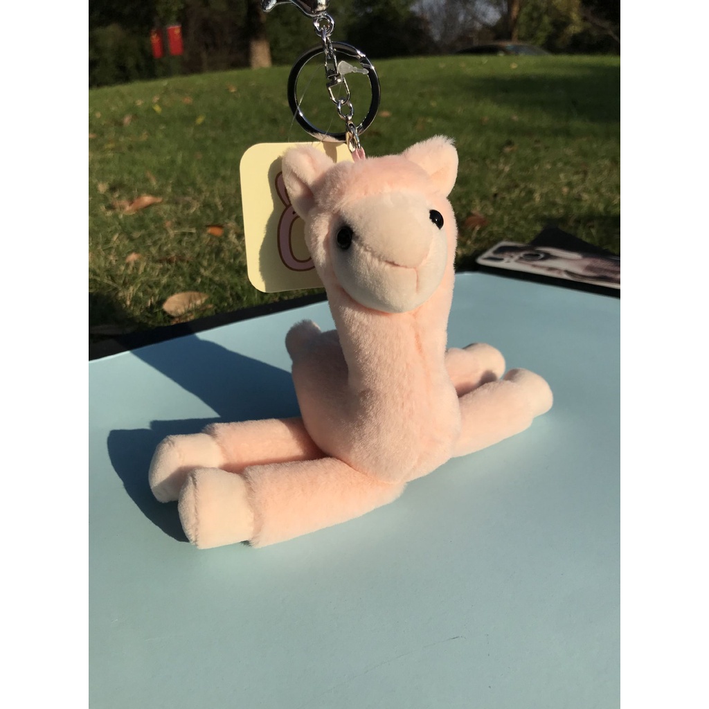 12CM Cute Alpaca Keychain Plush Easter Llama Plushie Goat Pendant