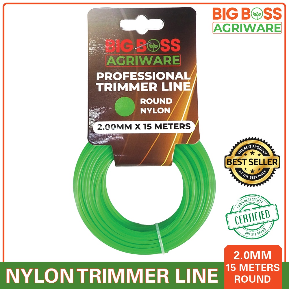 BBA Nylon String Trimmer Line 2.0mm x 15m Round Green (Tansi) for Grass Cutter Shopee Philippines