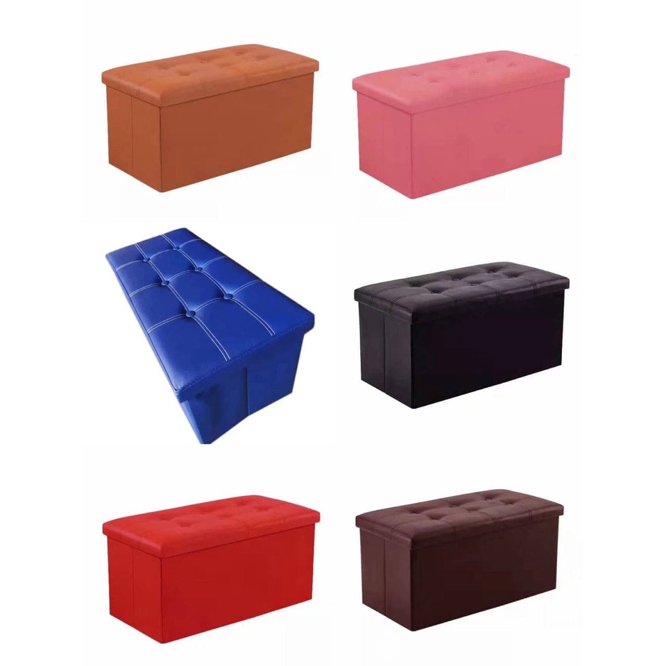 Rectangular Storage Stool Sit Adult Sofa Folding Storage Box ( RANDOM COLOR ) Shopee Philippines