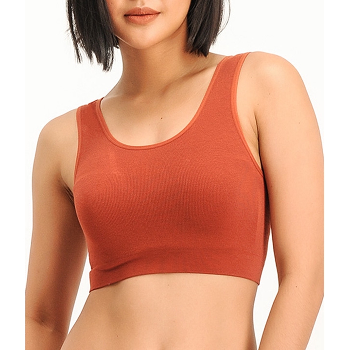 BENCH/ Ribbed Low Back Sports Bra - Copper