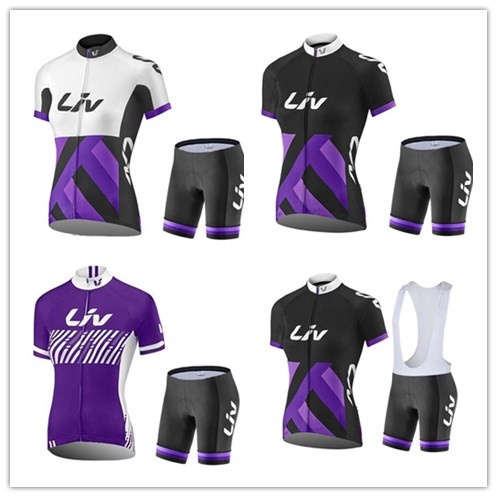 LIV Cycling jersey Set Women Short Sleeve Bike Shirts Cycling Pants