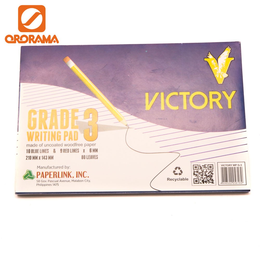 Victory Writing Pad Grade3 80Leaves Shopee Philippines