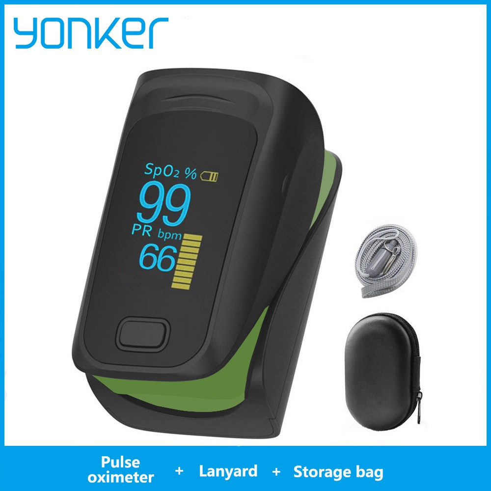 Yonker New Finger Pulse Oximeter With Pouch SPO2 PR Oximetro De Pulso