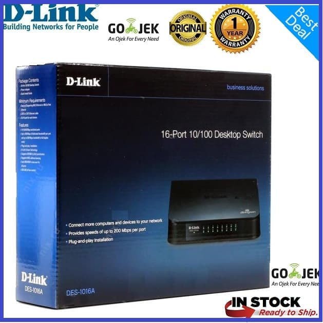 D-Link Switch Hub 16 Port D link DES-1016A Dlink DES 1016A | Shopee ...