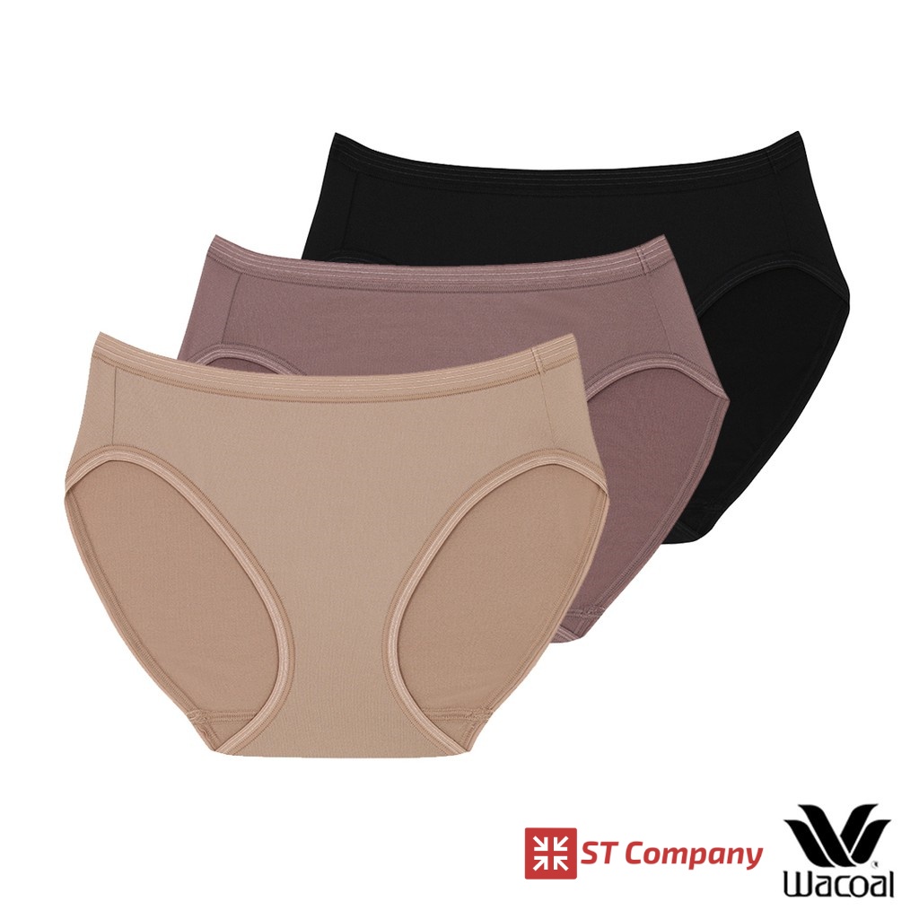 Wacoal Bikini Panty pack 3 Pcs. BeigeBrownBlack Model WU1M29/WQ6M29