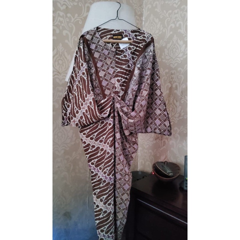 Bronze Batik Short Sleeve Kaftan