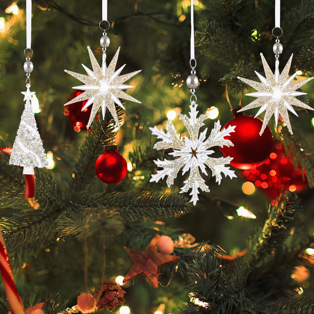 ▫✉5Pcs Christmas Tree Ornaments Ceiling Hanging Acrylic