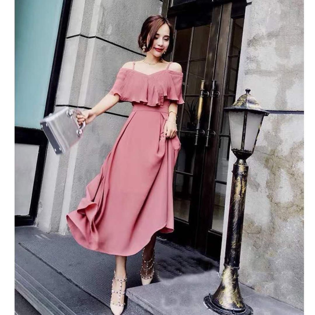 Off shoulder shop dress shopee