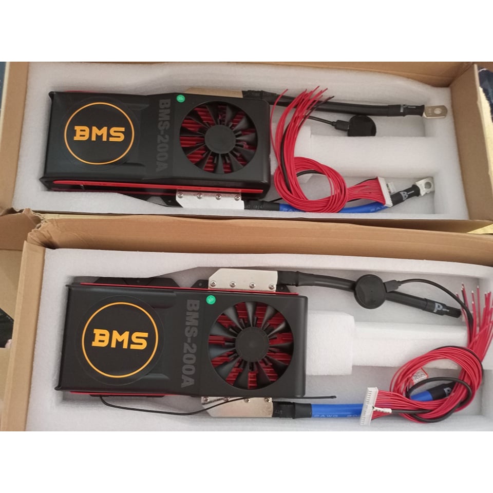 Smart BMS builtin FAN 16s 48v 200A/100A with Bluetooth, NTC, Battery ...