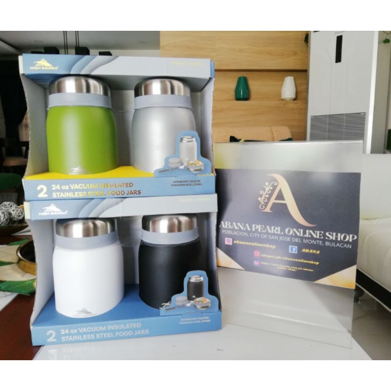 High Sierra Insulated Stainless Steel Food Jars 24oz/710ml (set of 2