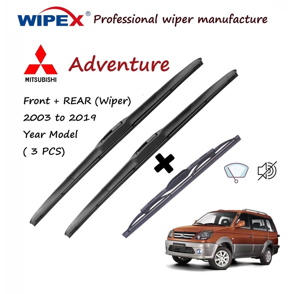 (wipex Quality)Mitsubishi Adventure 20+20+14 Wiper Blade Set (Front