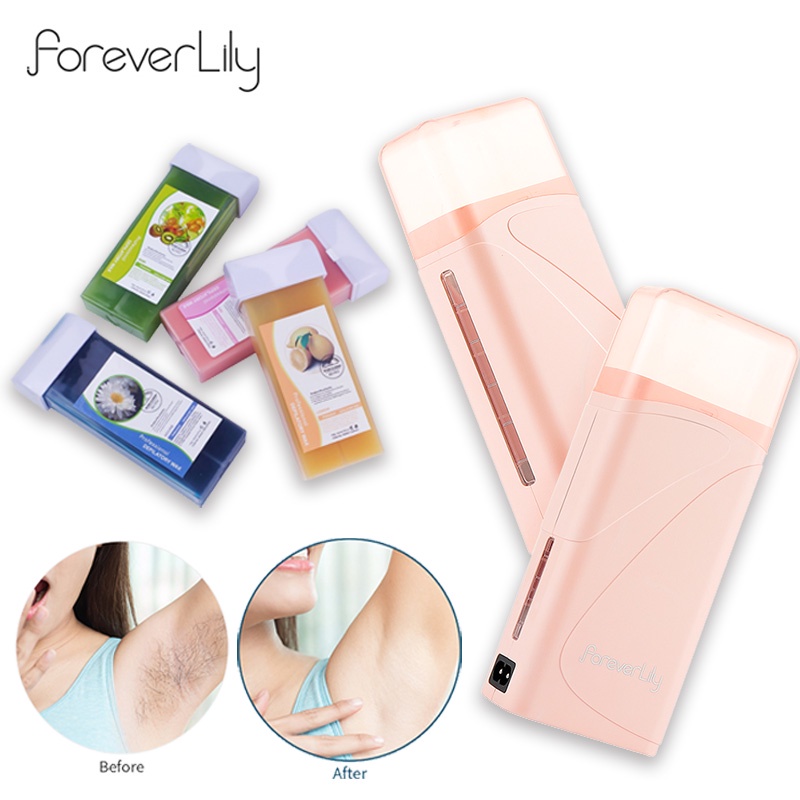 ForeverLily Professional Roll on Wax Kit for Hair Removal Roller Waxing
