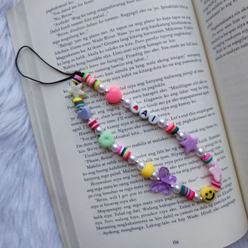 Y2K Colorful Beads Initial Letter Bracelet/Keychain – Acrylic Charm With Tassel For Women & Girls (A-Z Available) - View #12