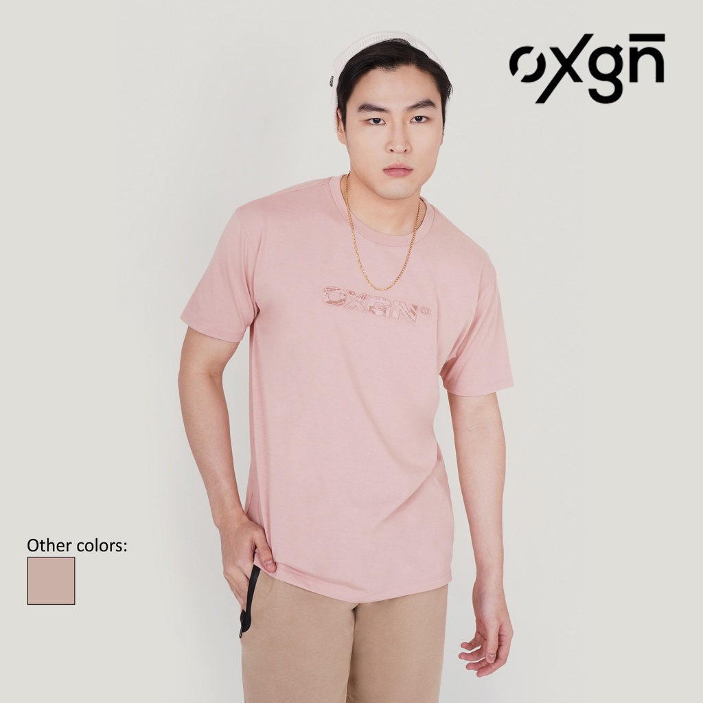 OXGN Easy Fit Logo T-Shirt With Special Print For Men (Brown/Blush ...