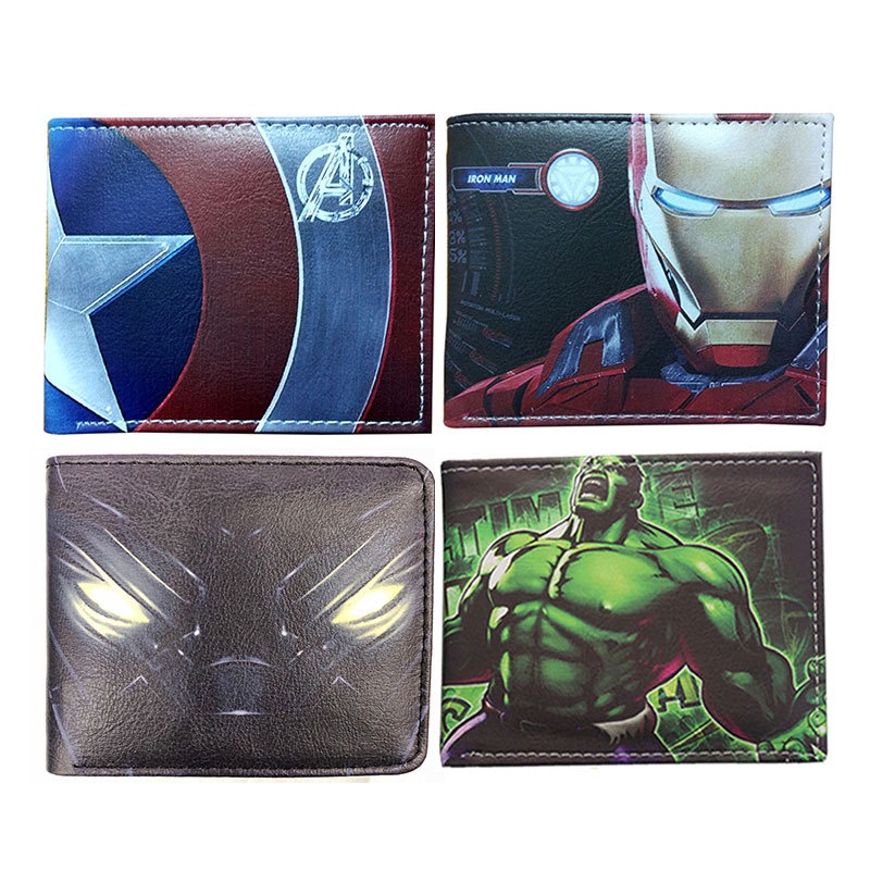 Marvel Captain America Iron Man Black Panther Hulk Pu Leather Card ...