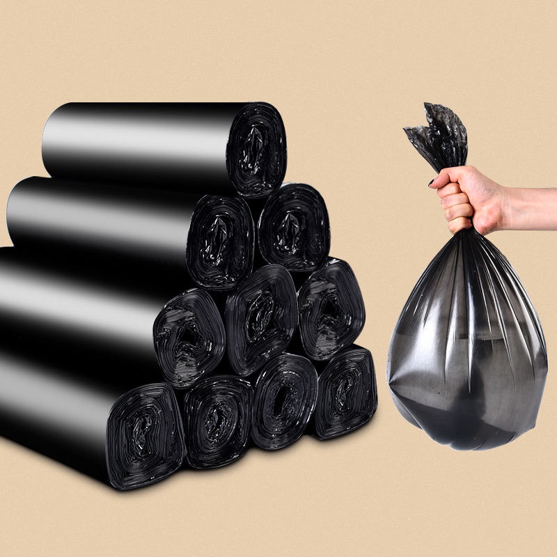 Garbage Bag Black 5 Roll Portable Torn Trash Sticky 【45x50cm】 | Shopee ...