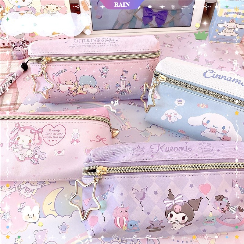 Cartoon Sanrio Pencil Case Kuromi My Melody Cinnamoroll Hello Kitty Pu