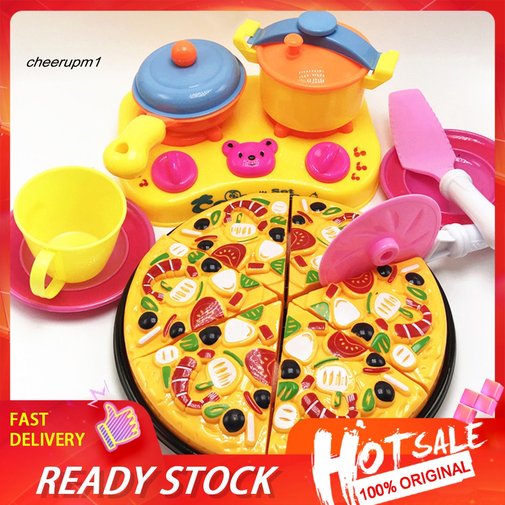 CHE_6/9Pcs Children Kids Pizza Cutting Kitchen Cooking Pretend Role ...