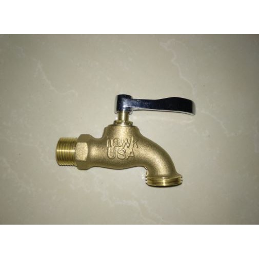 Brass Faucet Heavy Duty With Hose Bibb Hawk Faucet Wall Type Garden ...