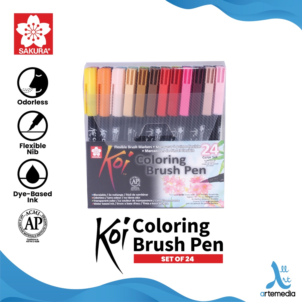 Sakura Koi Coloring Brush Pen Set 24 | Shopee Philippines