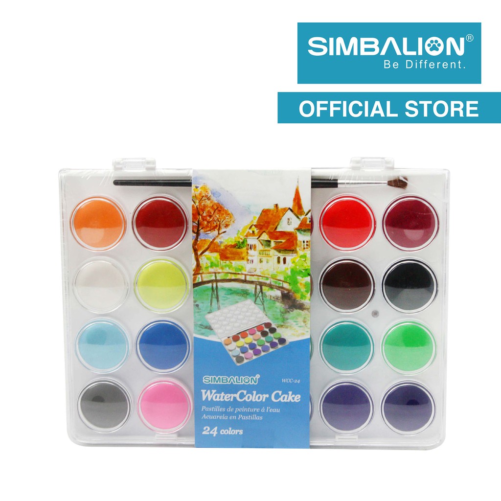 Simbalion Watercolor Cake WCC24 (24 colors) | Shopee Philippines
