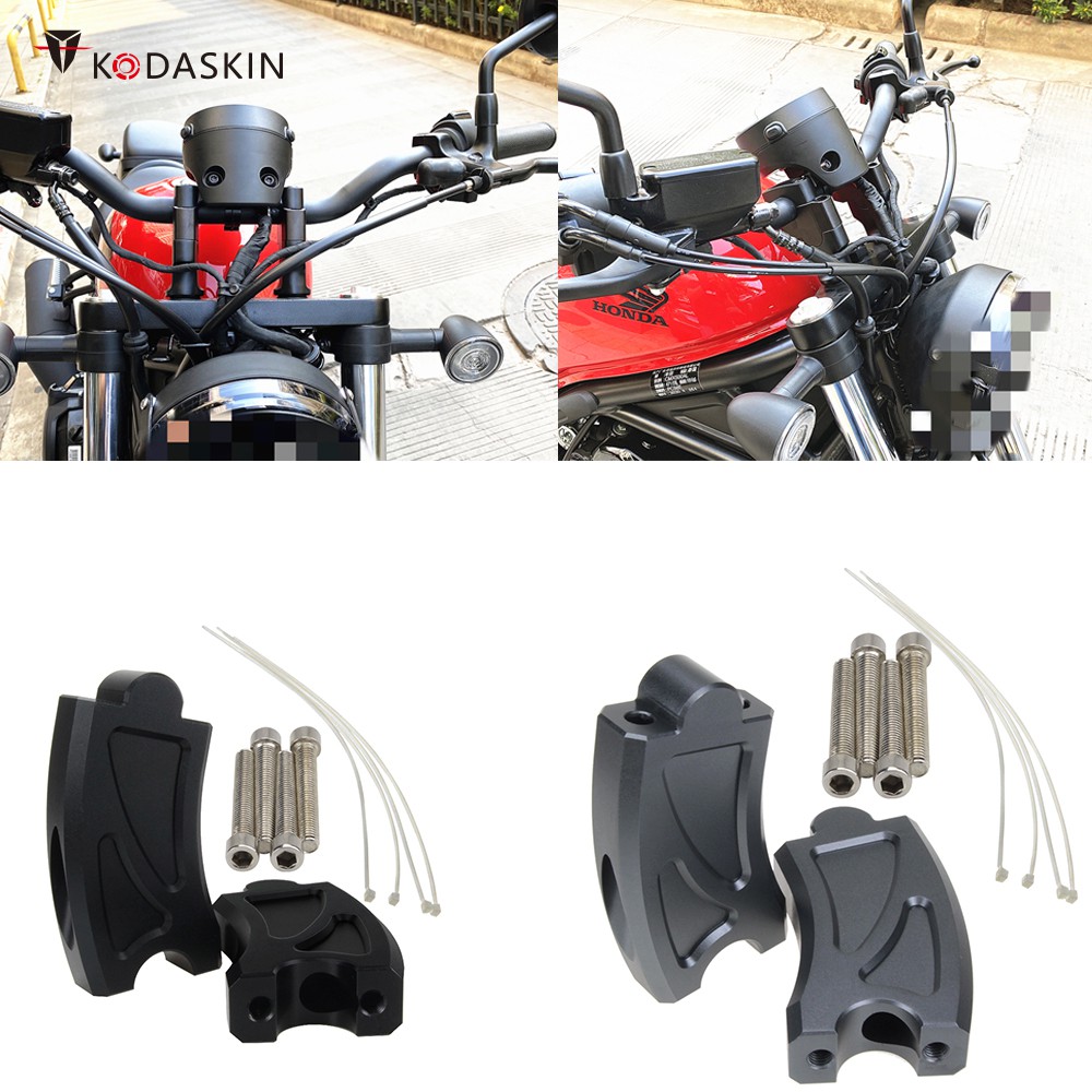 KODASKIN CM500 Motorcycle Handle Bar Clamp Raised Extend Handlebar ...