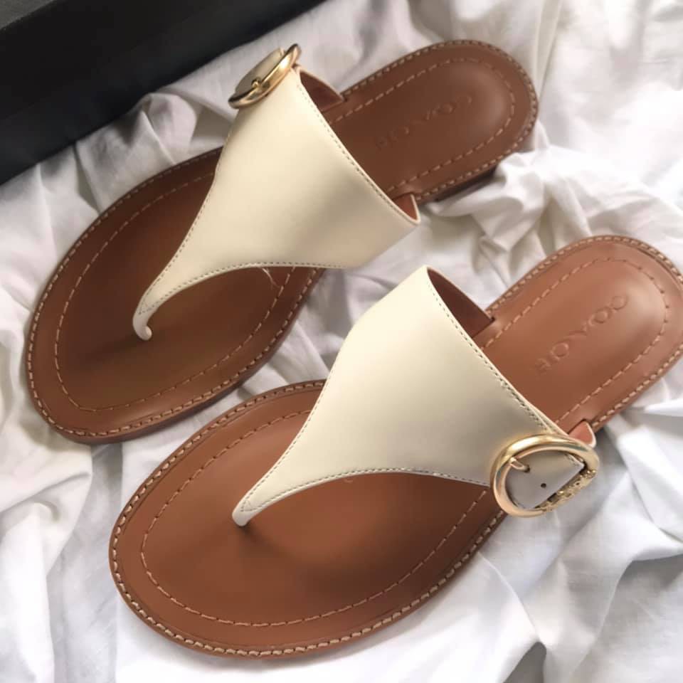 Lesli Leather Coach Sandals Shopee Philippines