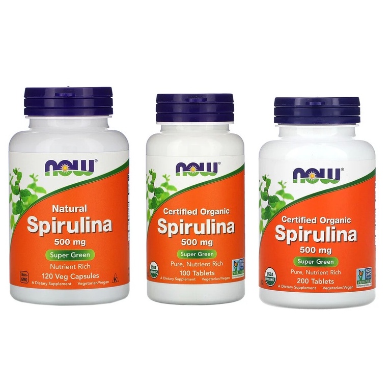 Now Foods Certified Organic Spirulina 500 Mg 500 Tablets Or Capsules Shopee Philippines 2220