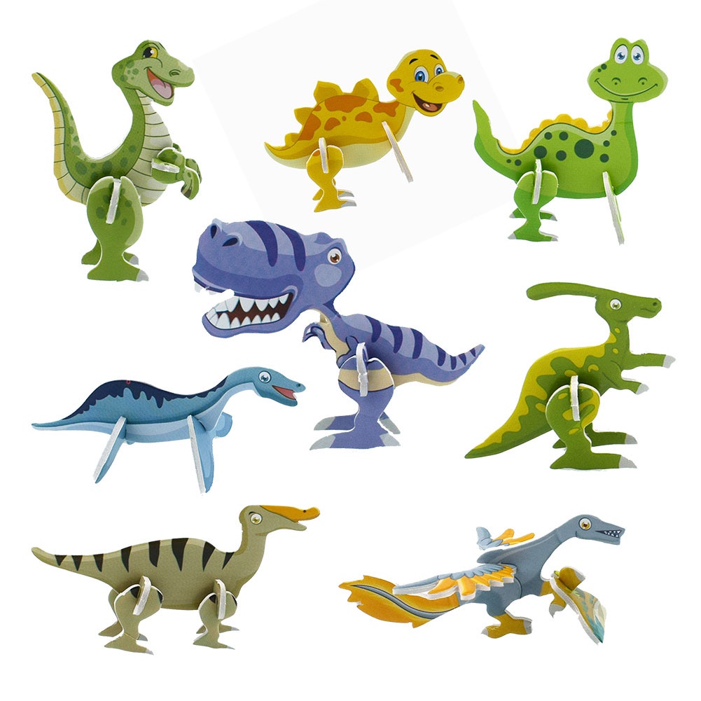 Jungle Safari Dinosaur Puzzle DIY Craft Early Learning Educational Toys ...