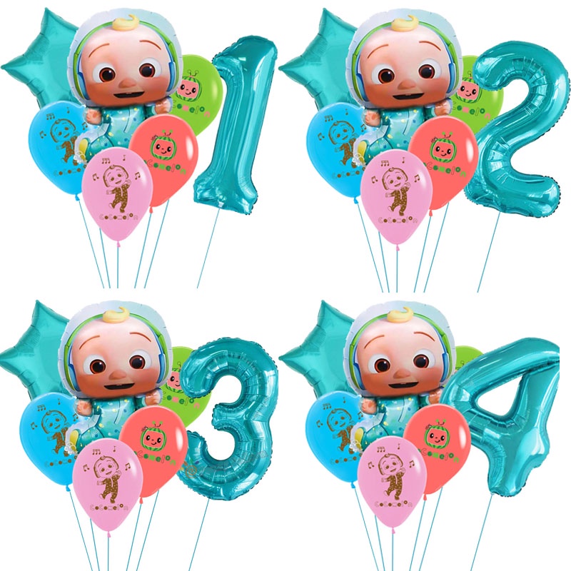 Cocomelon Balloon with 32inh Number Ballon JJ Cocomelon Balloons Cake ...