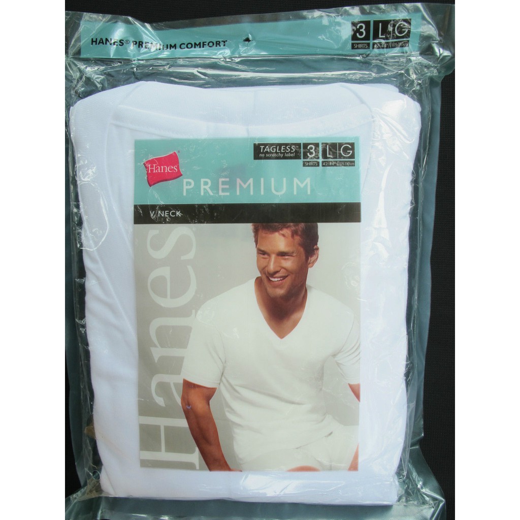 HANES 3-PACK MEN'S PREMIUM CLASSICS V-NECK T-SHIRTS BNEW $29 | Shopee ...