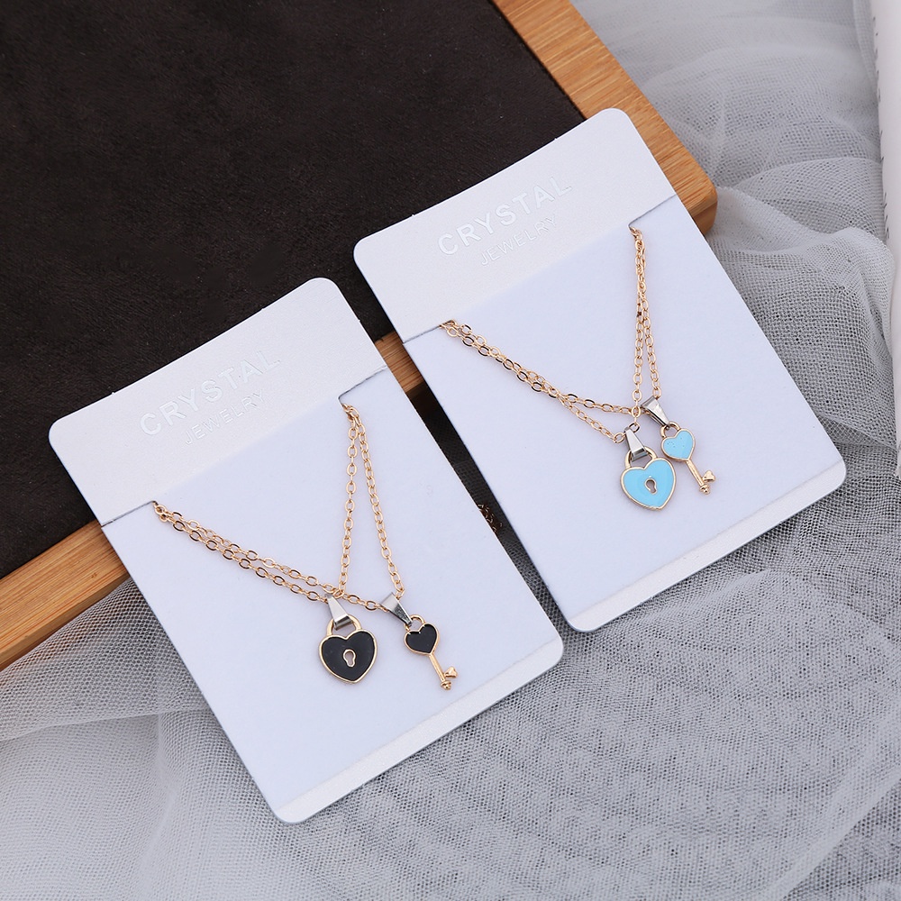 Simple hot sale couple necklace