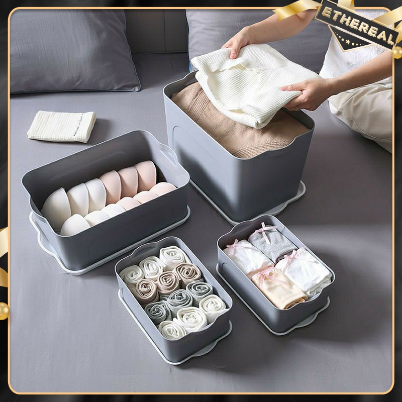 MULTIPURPOSE STORAGE BOX WITH LID DUSTPROOF ORGANIZER BASKET FOR HOME ...