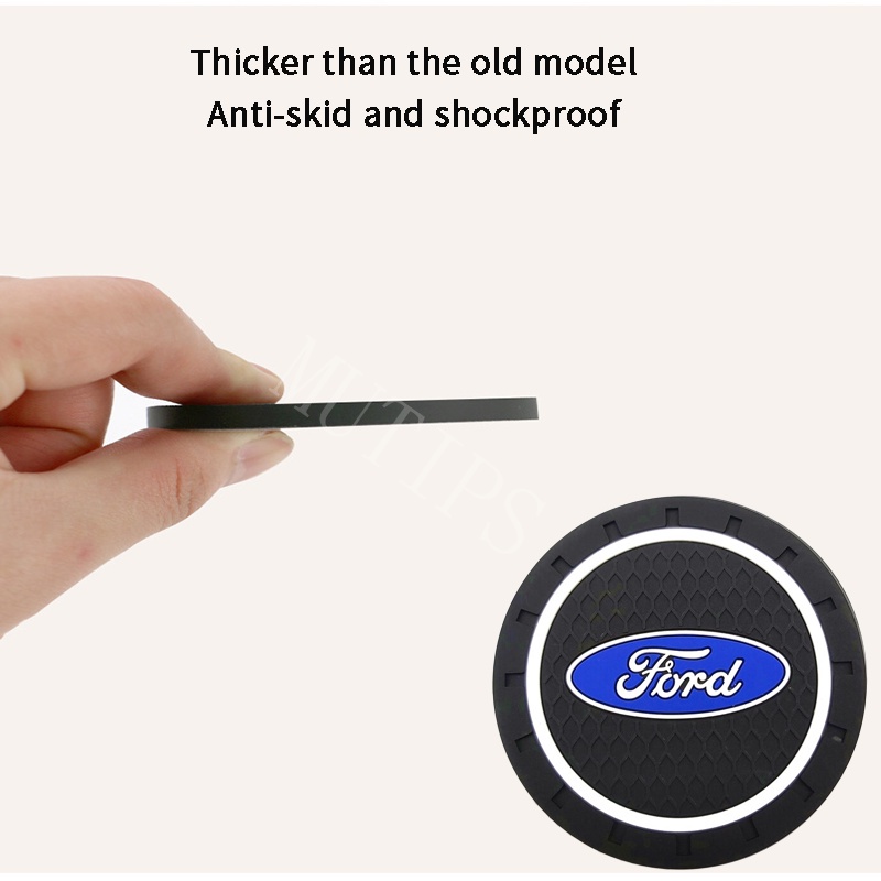 Ford Car Water Coaster Cup Bottle Holder Soft Rubber Anti-Slip Pad Mat ...