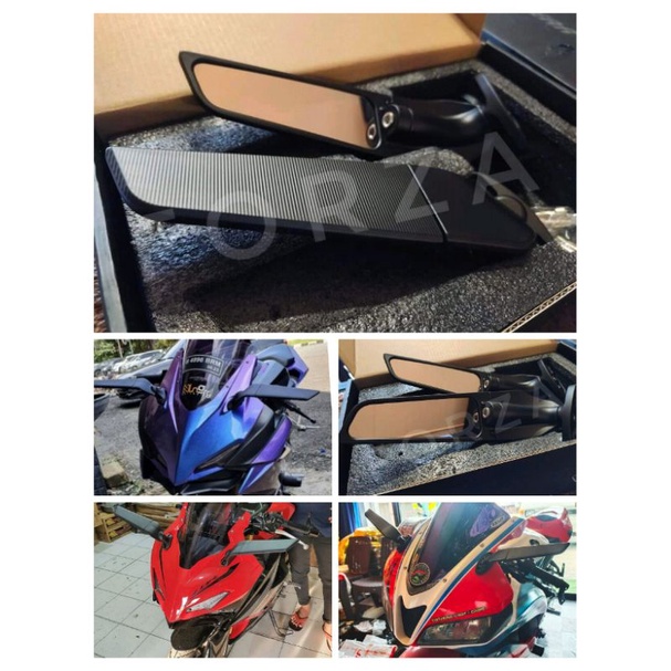 WINGLET SIDE MIRROR STEALTH DESIGN FLIP Sidemirror R15 R3 CBR ZX10R ZX6R CBR GSX DUCATI R6