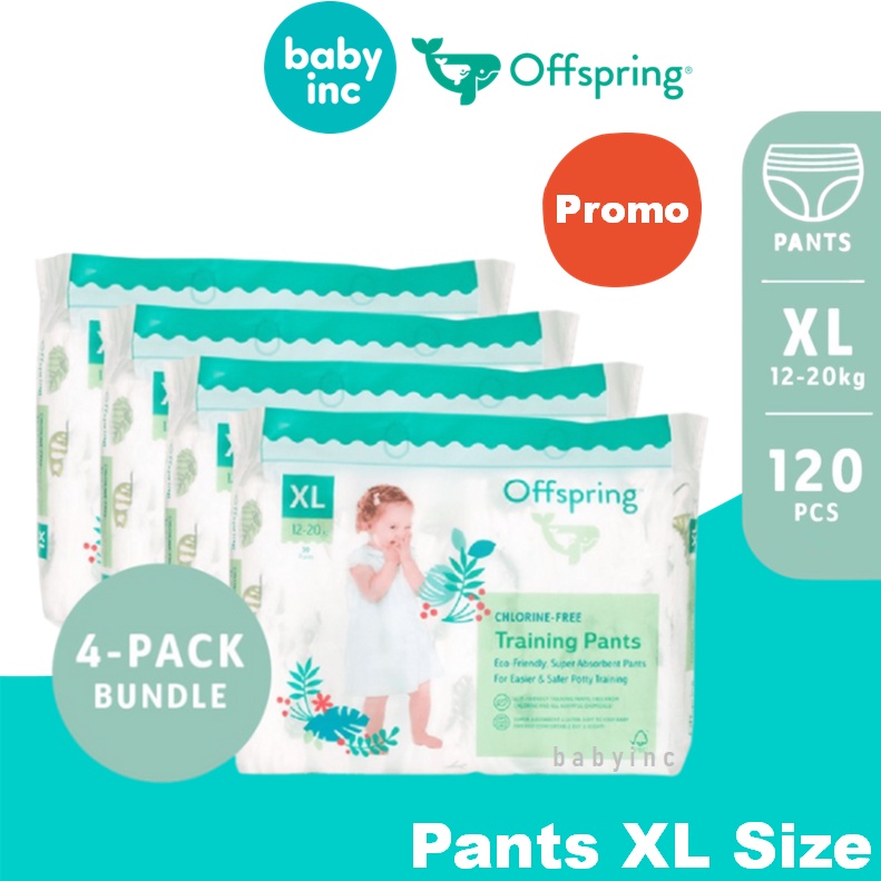 4 x Offspring Fashion Pants Diaper - XL (120 Pcs) | Shopee Philippines