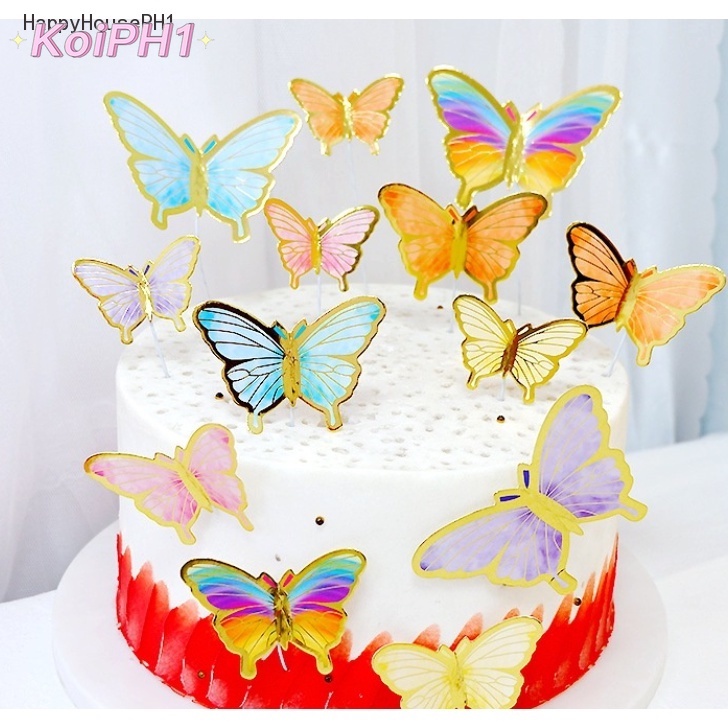 Butterfly Cake Topper Birthday Balls Cupcake Toppers Party Supplies HK