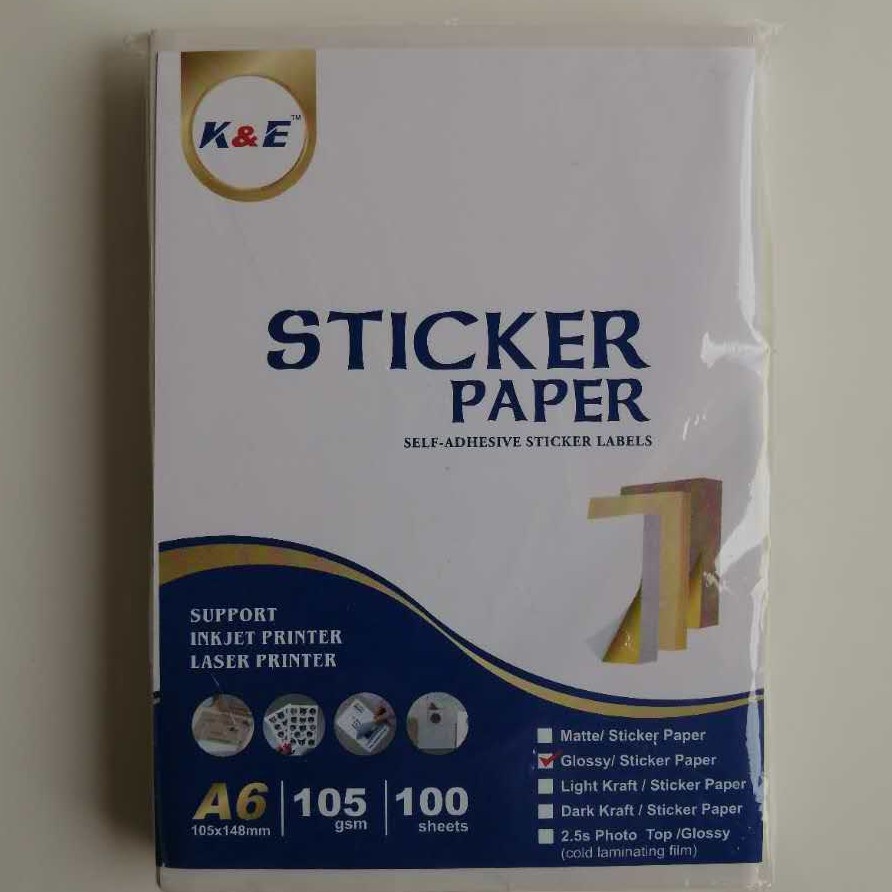 50pcsa6 Waybills Sticker Paper 105gsm Glossyandmatte And Printable Adhesive Sticker Paper For 4918