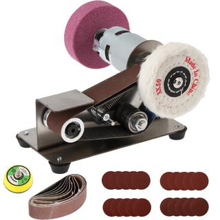 Diy Mini Belt Sander Electric Knife Apex Edge Sharpener Sanding Machine  Belts Adapter Polisher Kits 7 Speed Diy Polishing Grinding Machine Power  Tools