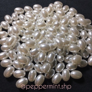 White Pearl Beads, 8mm White Round Glass Loose Pearl Beads with Holes for  Bracelet DIY Craft Necklaces Jewelry Making Vase Filler ( 130pcs )