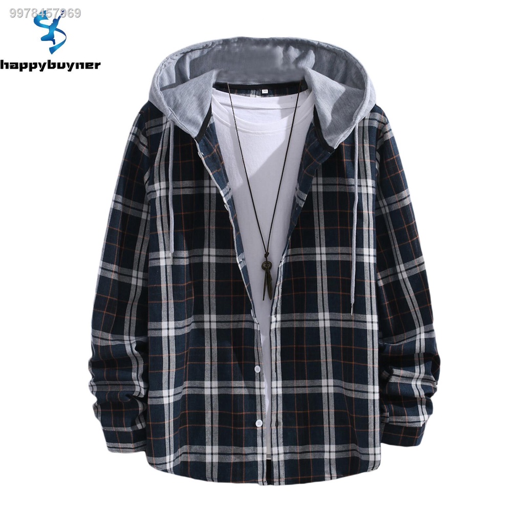 Checkered hoodie outlet jacket