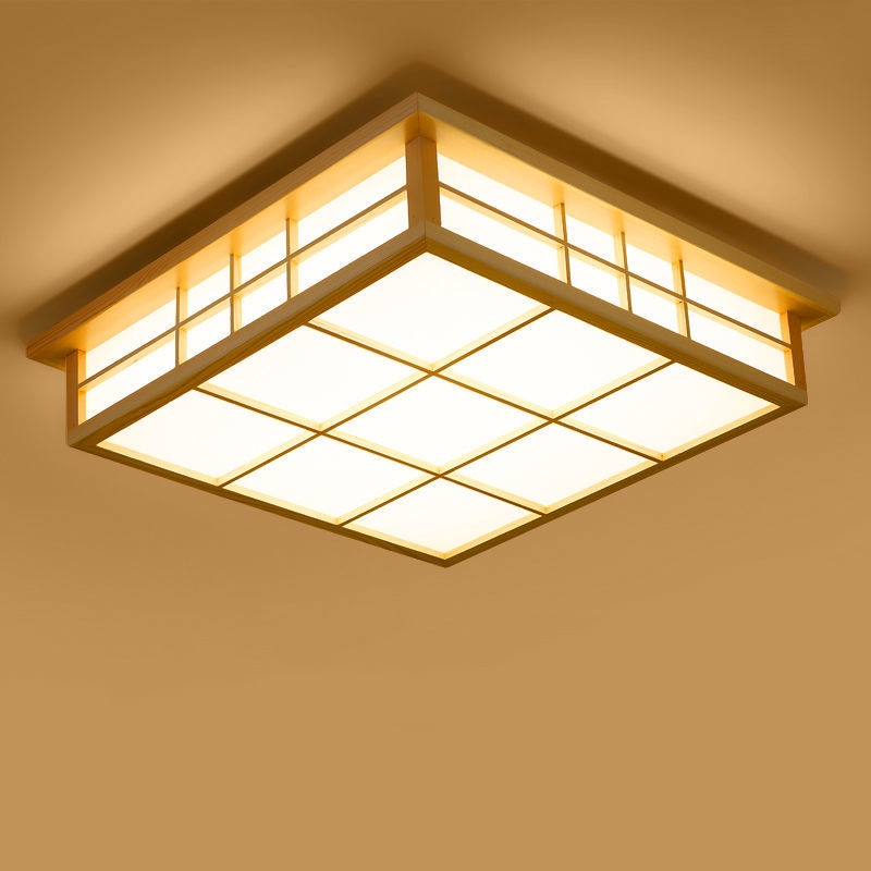 AIMI Japanese Ceiling Light Tatami Solid Wood Room Light Living Room ...