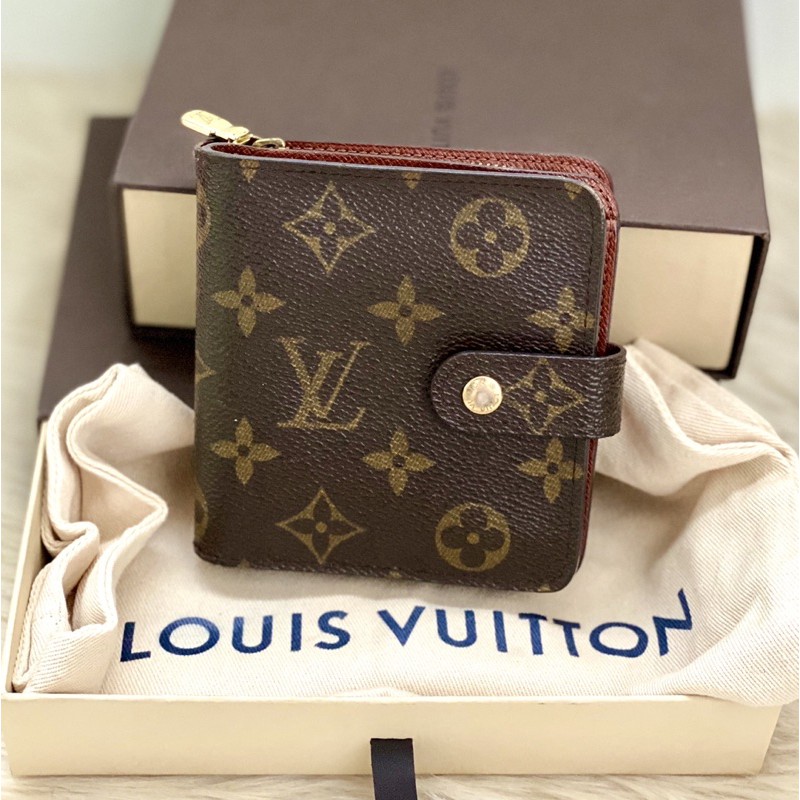 Louis Vuitton Monogram Bi-fold Wallet Compact Zip M61667 Unisex Wallet