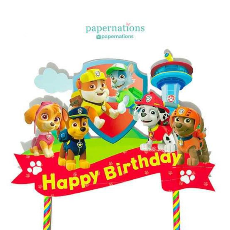 Paw patrol cake topper happy birthday Shopee Philippines