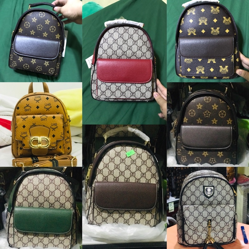 GUCCI BACKPACK BAG retro casual bag with a printed cowhide lady s small backpack R9 2020