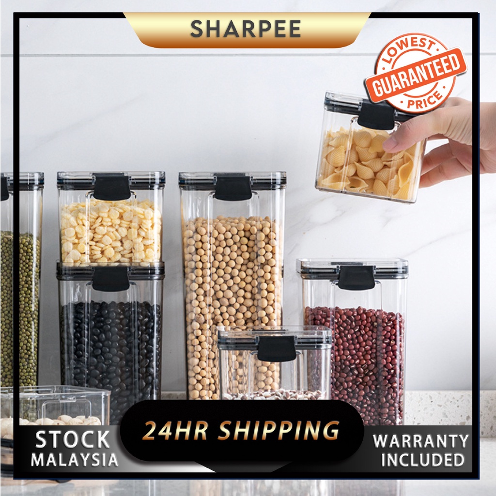 Air Tight Food Storage Container Stackable Grain Cereal BPA Free Bekas ...