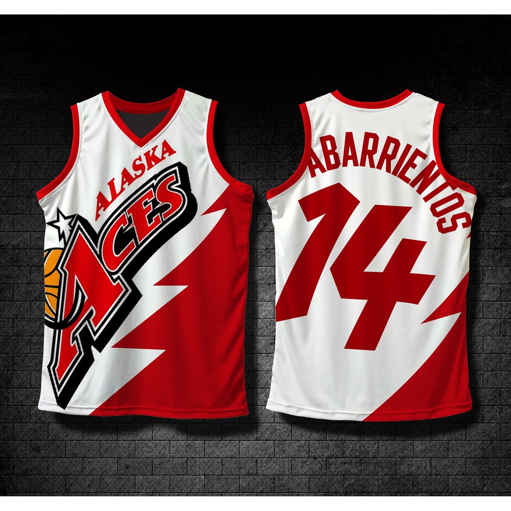 PBA Jersey ALASKA ACES JOHNNY ABARRIENTOS #14 Big Logo Jersey | Full ...