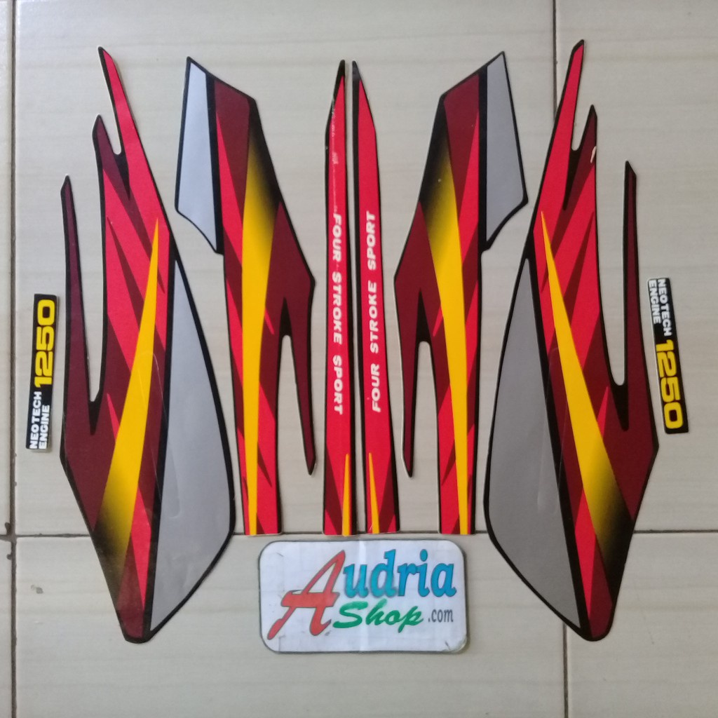 MERAH Honda GL Max 1998 Black-Red Motorcycle Sticker Striping | Shopee ...
