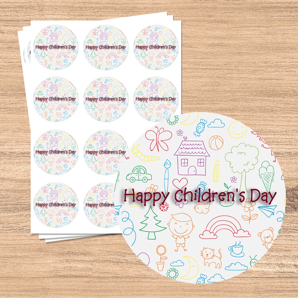 Children's Day Labels, Sticker Labels | Shopee Philippines