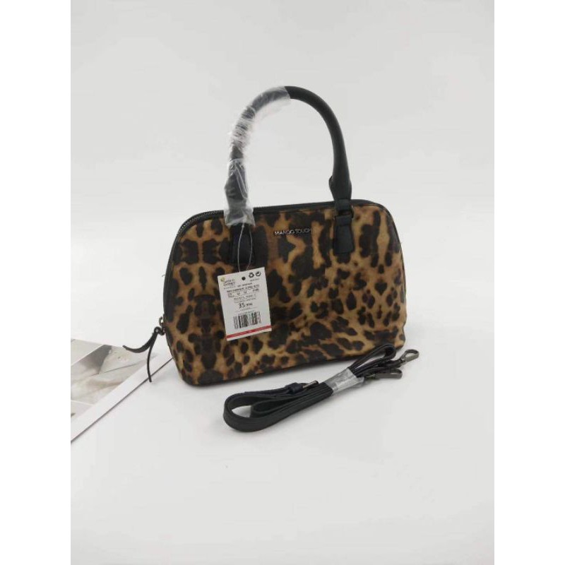 Mango clearance leopard bag